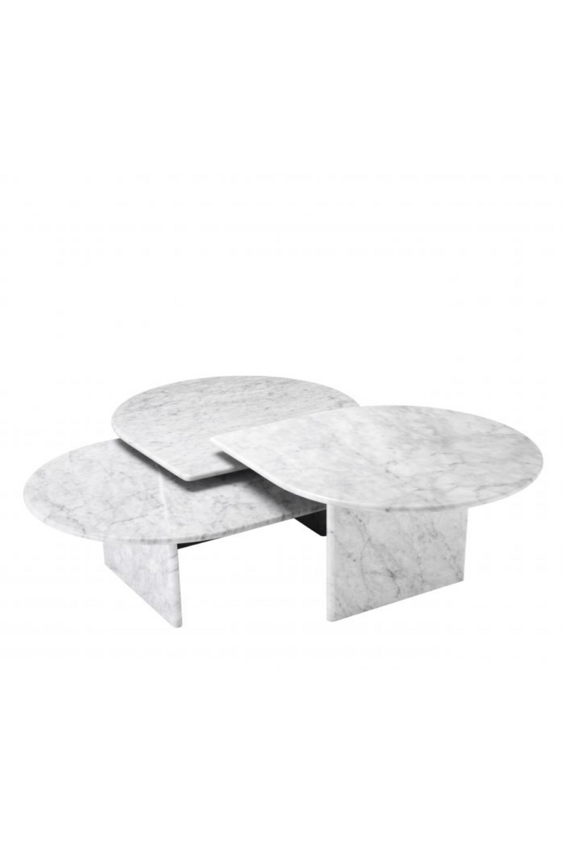 Table basse gigogne en marbre (lot de 3) | Eichholtz Naples | Meubleluxe.fr