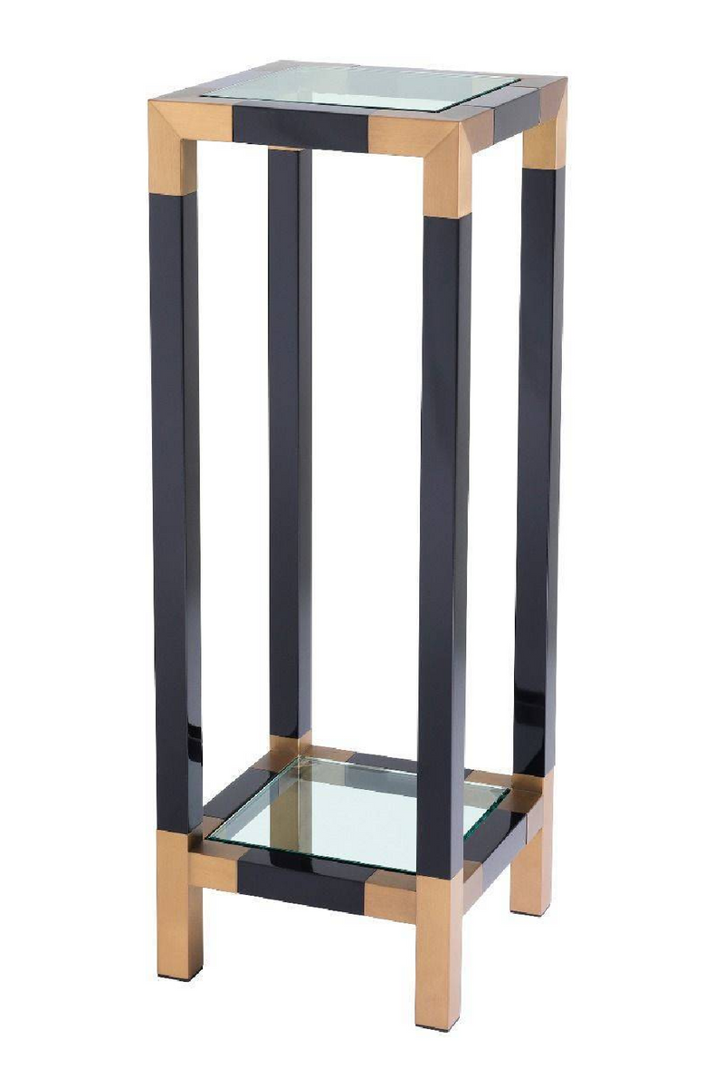 Table d'appoint noire en verre | Eichholtz Royalton | Meubleluxe.fr