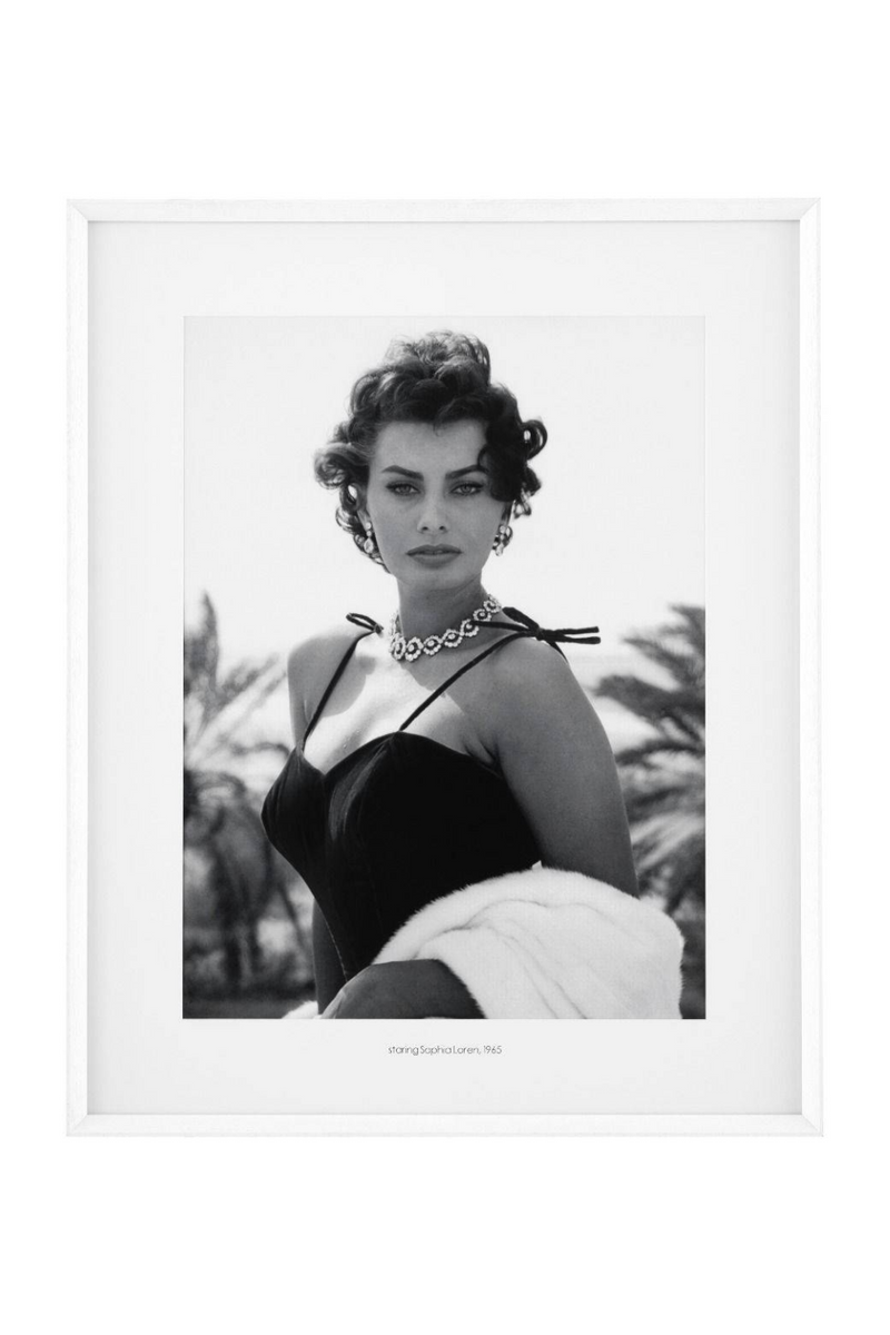 Tableau noir et blanc Sophia Loren | Eichholtz Staring | Meubleluxe.fr