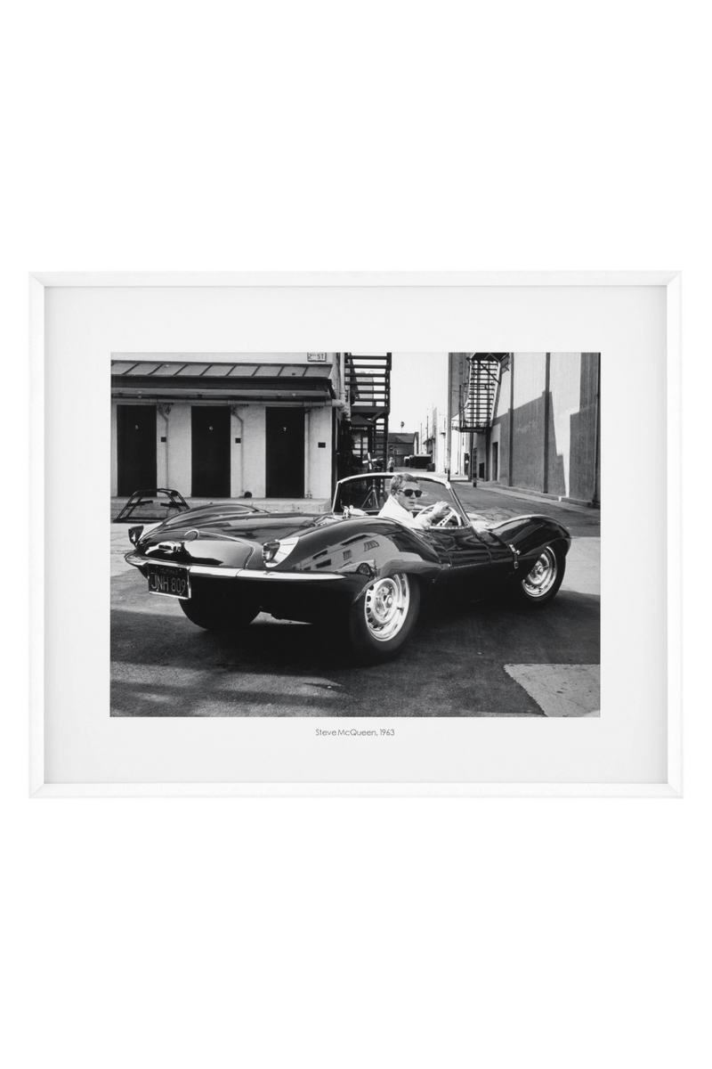 Tableau noir et blanc Steve McQueen | Eichholtz 1963 | Meubleluxe.fr