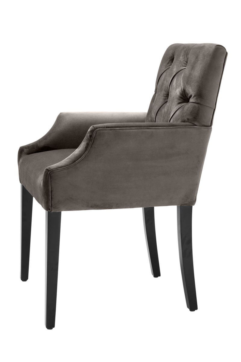 Chaise en velours gris | Eichholtz Atena | Meubleluxe.fr