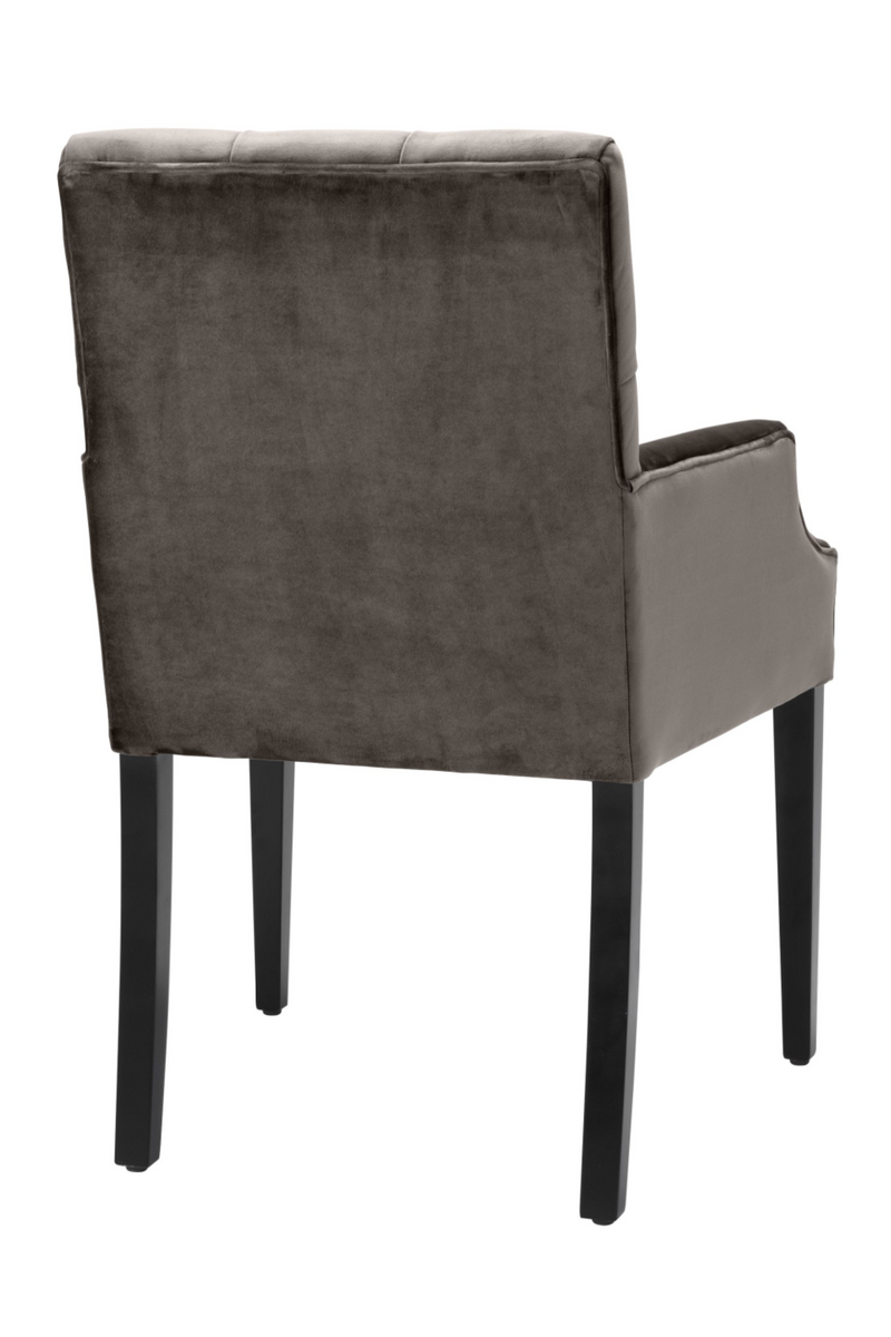 Chaise en velours gris | Eichholtz Atena | Meubleluxe.fr