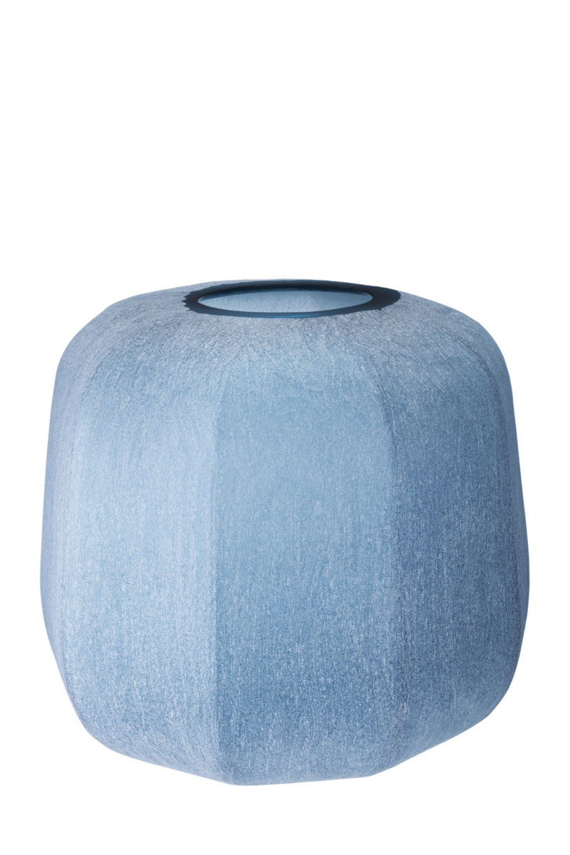 Vase artisanal bleu -M- | Eichholtz Avance |  Meubleluxe.fr
