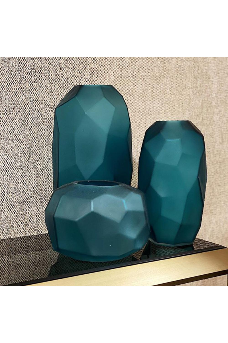 Vase en verre bleu -S- | Eichholtz Fly | Meubleluxe.fr