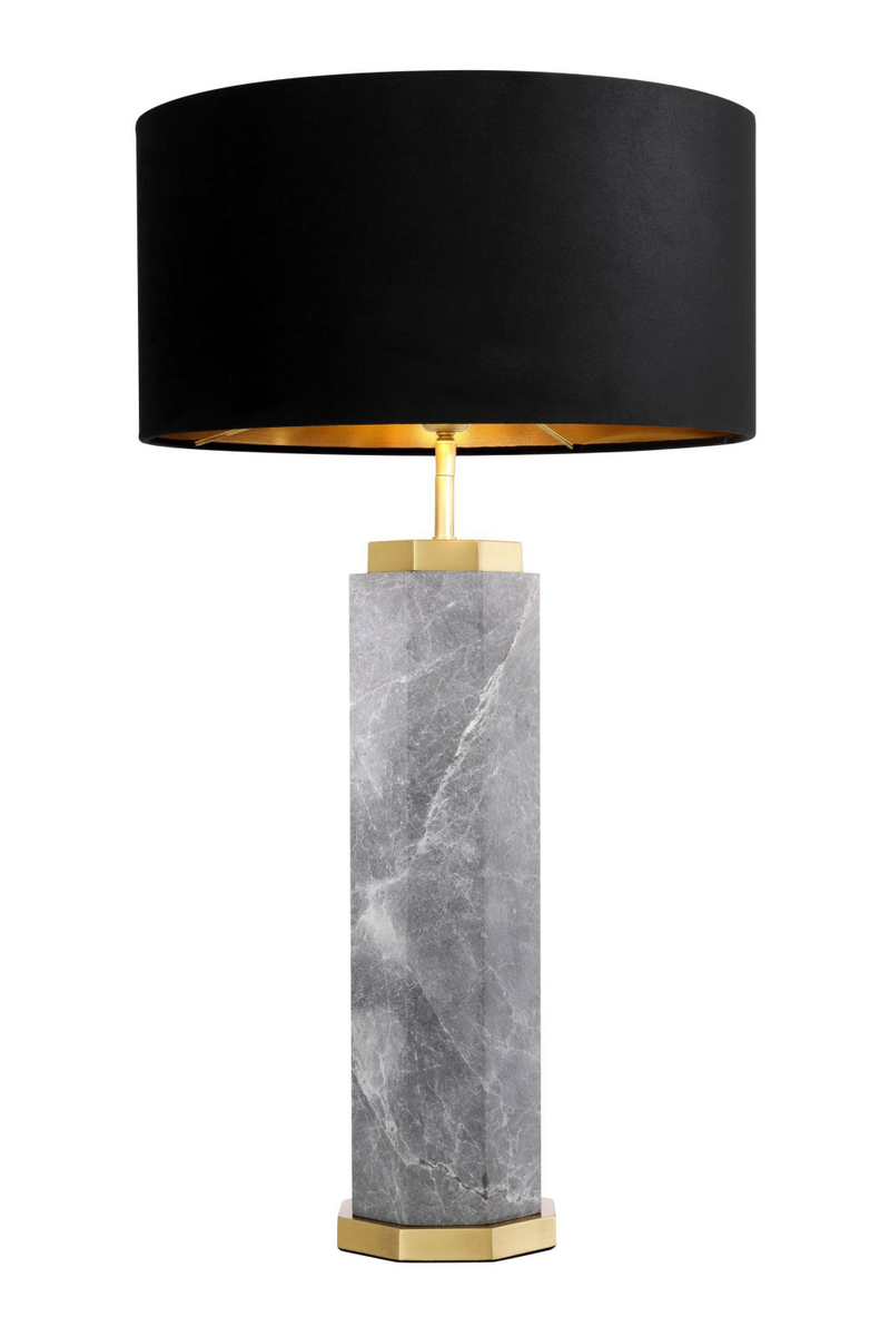 Lampe de table en marbre gris | Eichholtz Newman | Meubleluxe.fr
