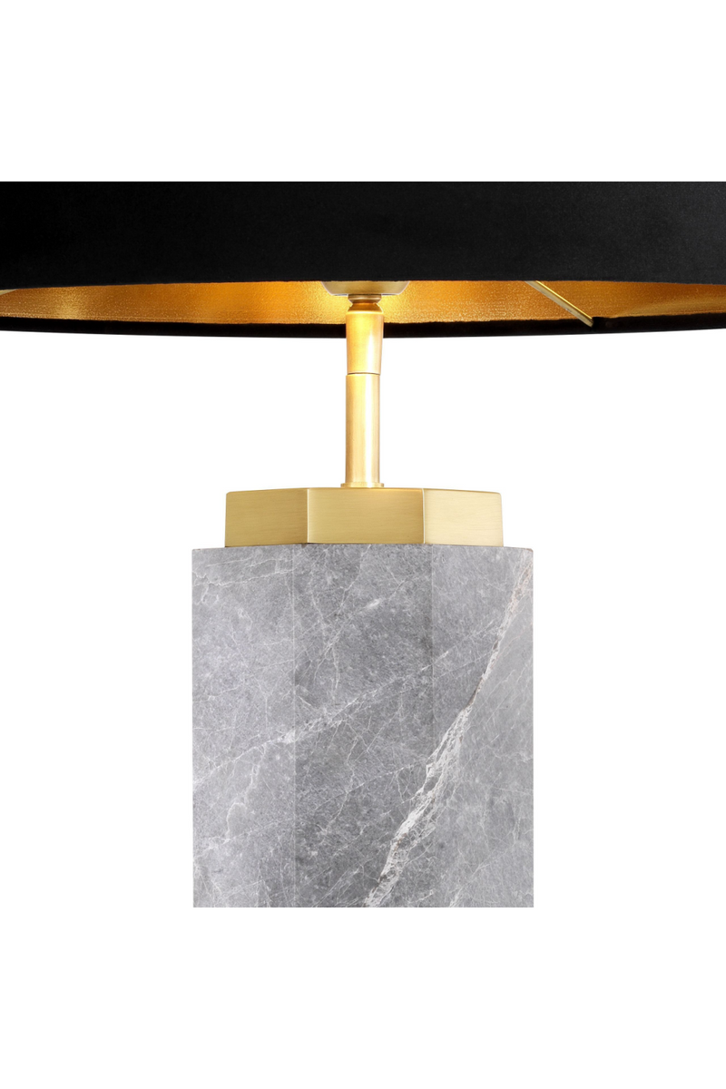 Lampe de table en marbre gris | Eichholtz Newman | Meubleluxe.fr