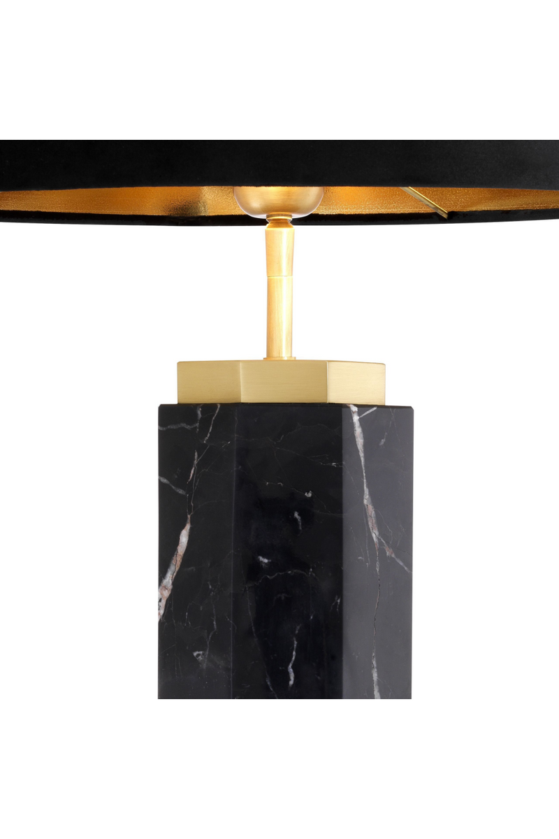Lampe de table en marbre noir | Eichholtz Newman | Meubleluxe.fr