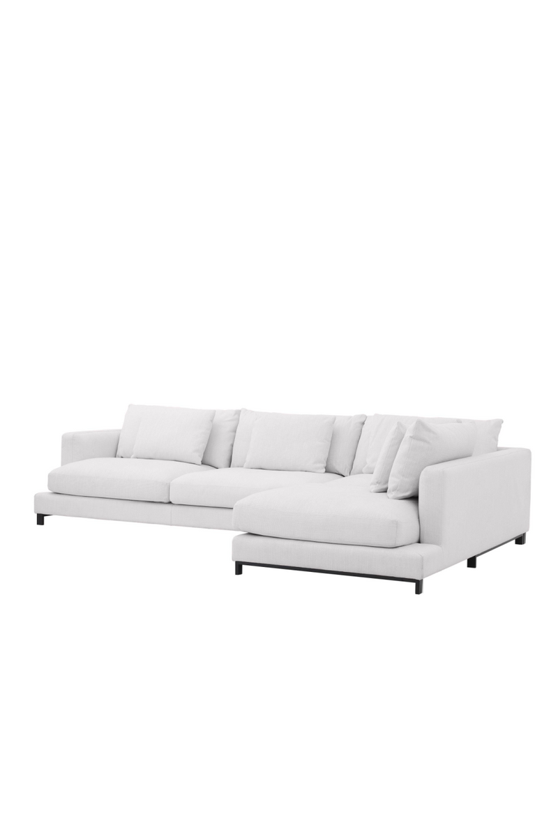 Canapé d'angle 5 places blanc en tissu | Eichholtz Burbury | Meubleluxe.fr