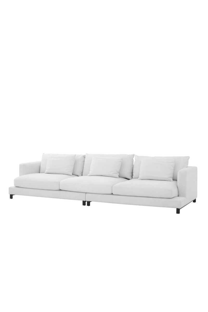 Canapé 4 places en tissu blanc | Eichholtz Burbury | Meubleluxe.fr