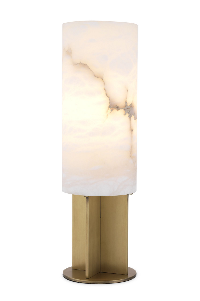 Lampe de table dorée en albâtre | Eichholtz Giorgina | Meubleluxe.fr