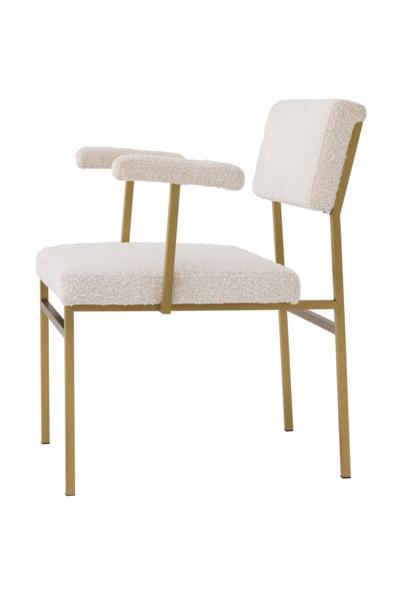 Chaise blanche et dorée | Eichholtz Dunmore | Meubleluxe.fr