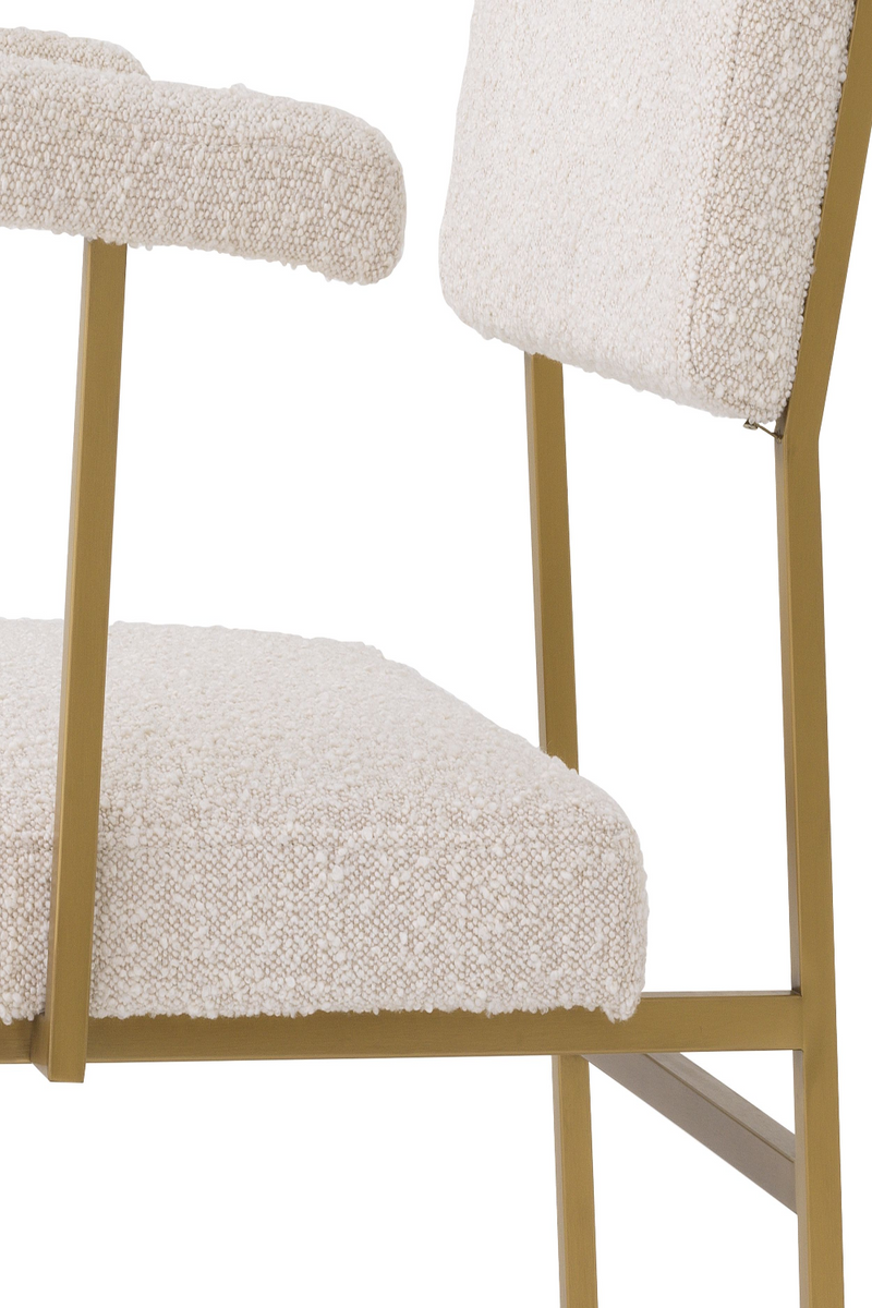 Chaise blanche et dorée | Eichholtz Dunmore | Meubleluxe.fr