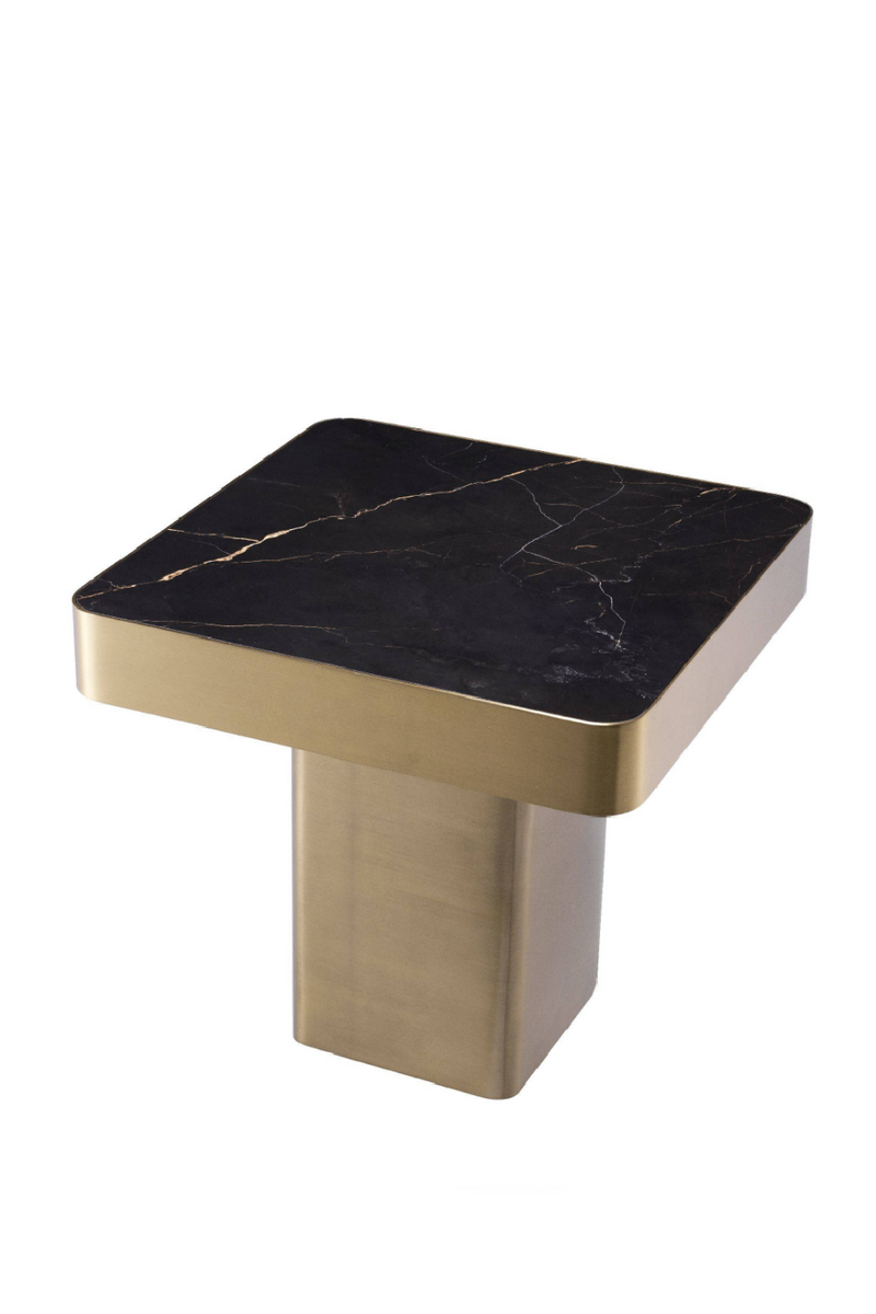 Table d'appoint carrée dorée | Eichholtz Luxus | Meubleluxe.fr