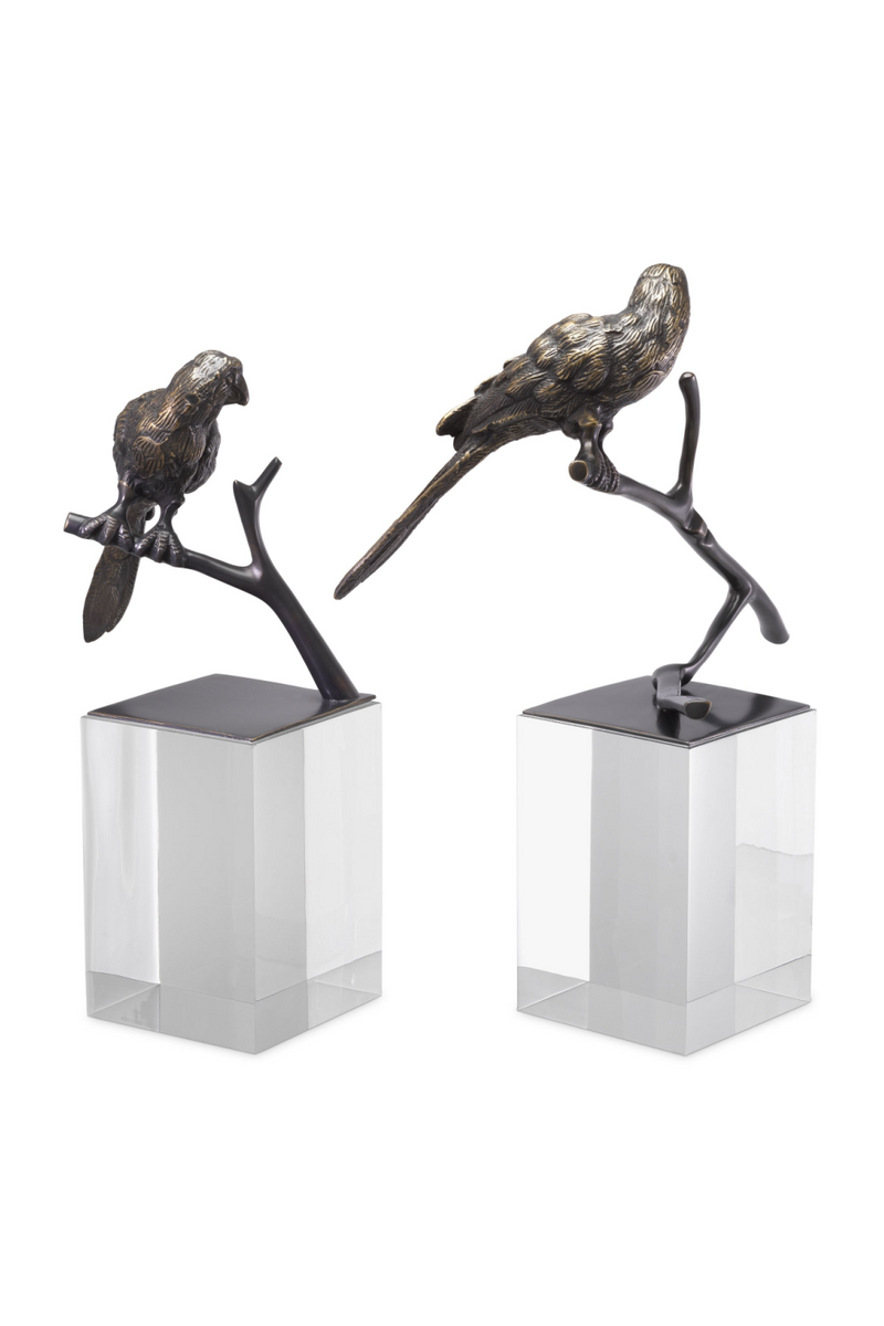 Figurines d'oiseaux en bronze (lot de 2) | Eichholtz Morgana | Meubleluxe.fr