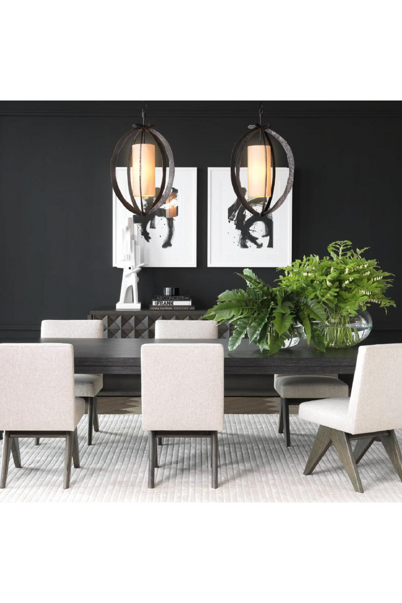 Table de salle à manger en bois gris -S- | Eichholtz Atelier | Meubleluxe.fr