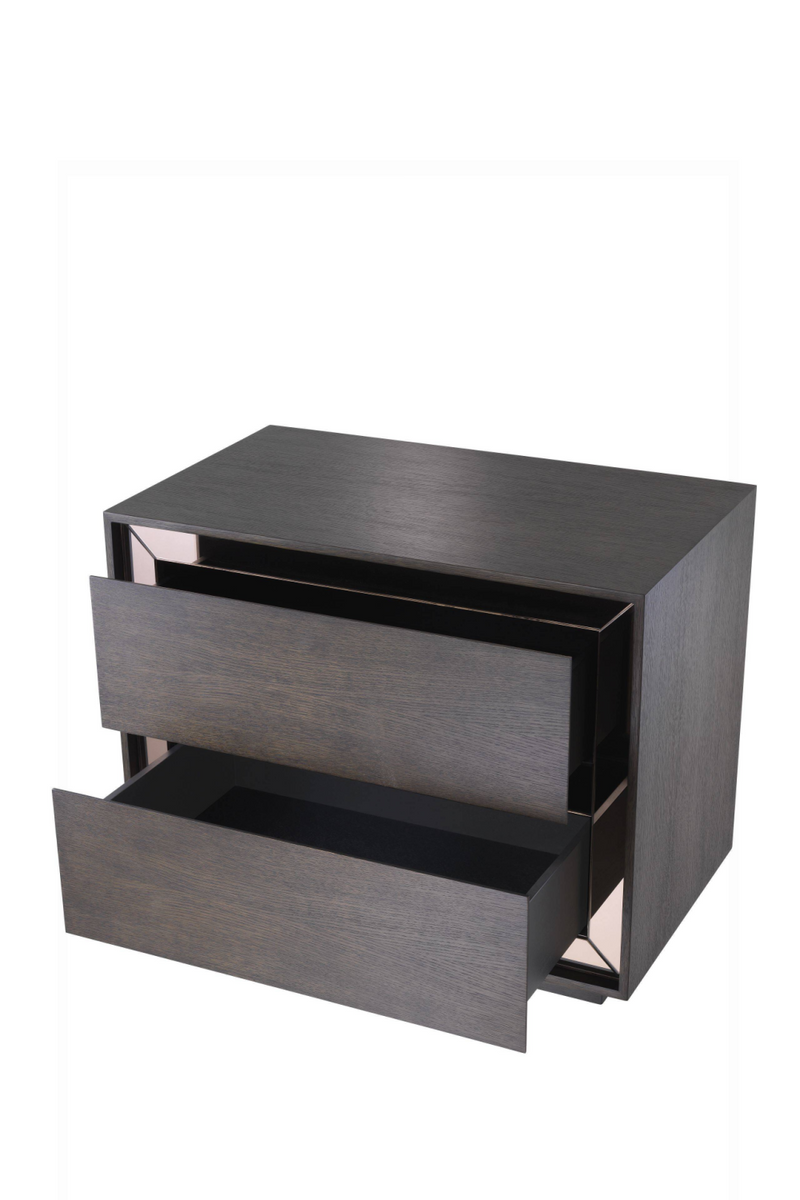 Table de chevet en bois et bronze | Eichholtz Cabas | Meubleluxe.fr
