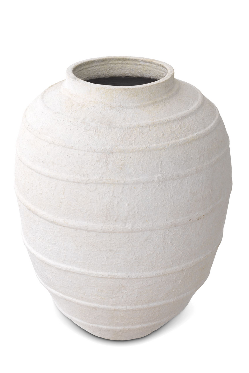 Vase blanc en argile | Eichholtz Romane | Meubleluxe.fr