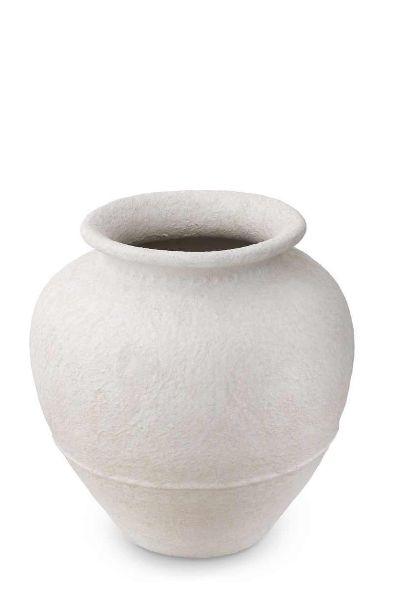 Vase blanc en argile -S- | Eichholtz Reine | Meubleluxe.fr