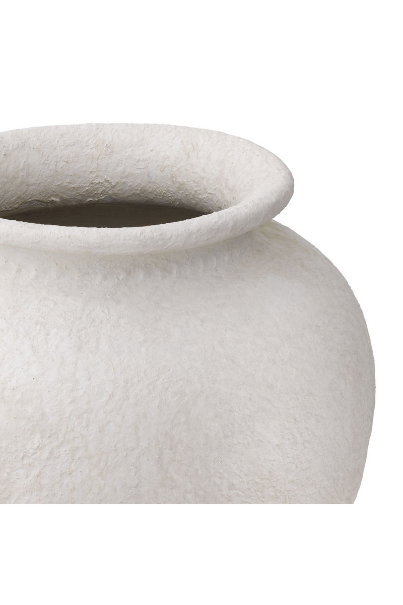 Vase blanc en argile -S- | Eichholtz Reine | Meubleluxe.fr