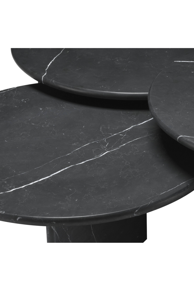 Table basse en marbre noir (lot de 3) | Eichholtz Naples | Meubleluxe.fr