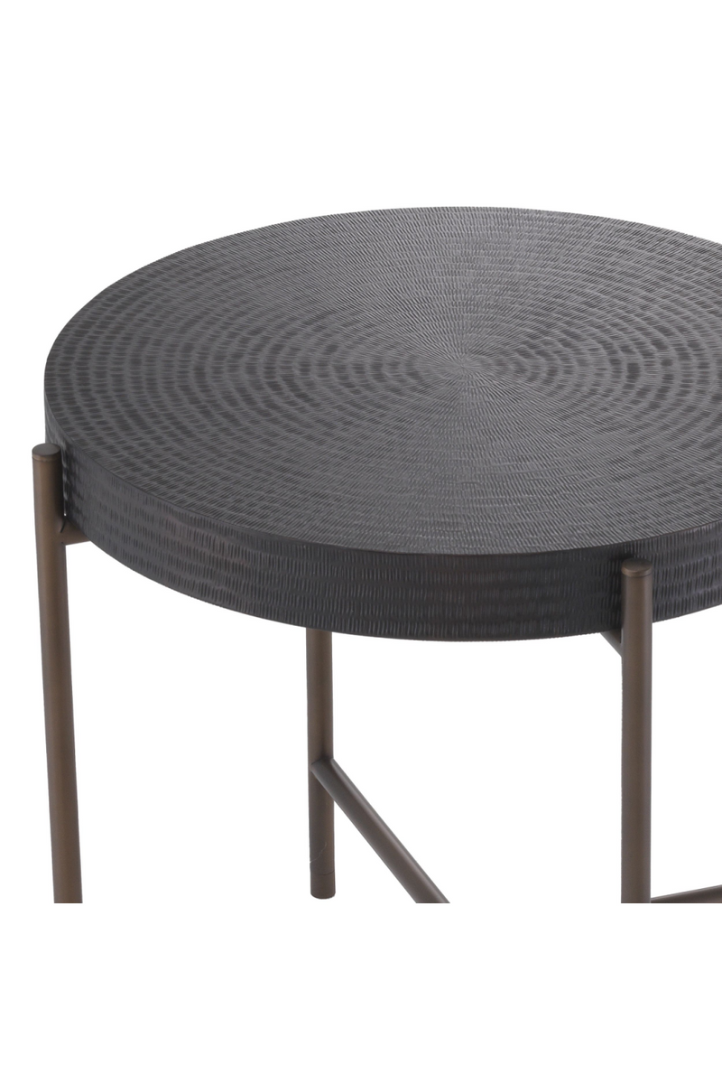 Table d'appoint ronde noire | Eichholtz Nikos | Meubleluxe.fr