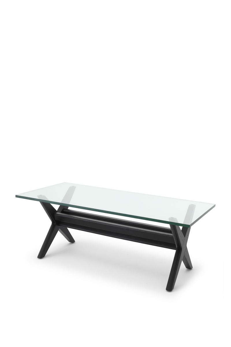 Table basse noire en verre | Eichholtz Maynor | Meubleluxe.fr