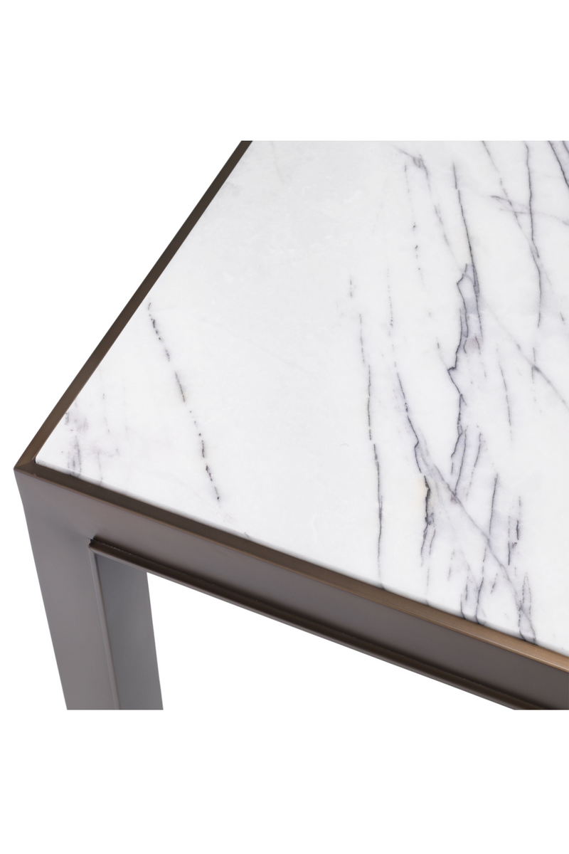 Table d'appoint carrée en marbre | Eichholtz Tardieu | Meubleluxe.fr