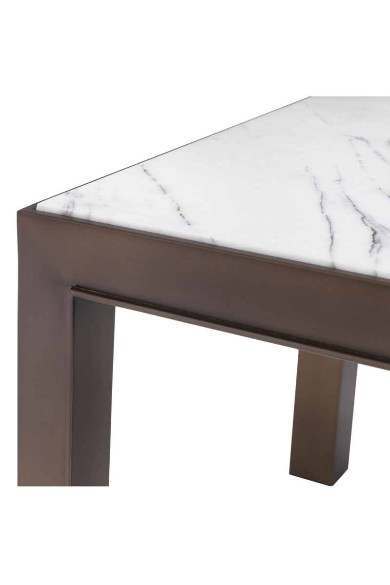 Table d'appoint carrée en marbre | Eichholtz Tardieu | Meubleluxe.fr