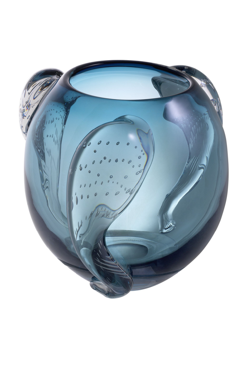 Blue glass vase -L- | Eichholtz Sianluca