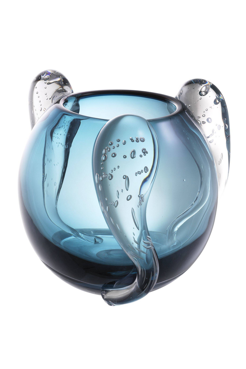 Vase en verre bleu -S- | Eichholtz Sianluca | Meubleluxe.fr
