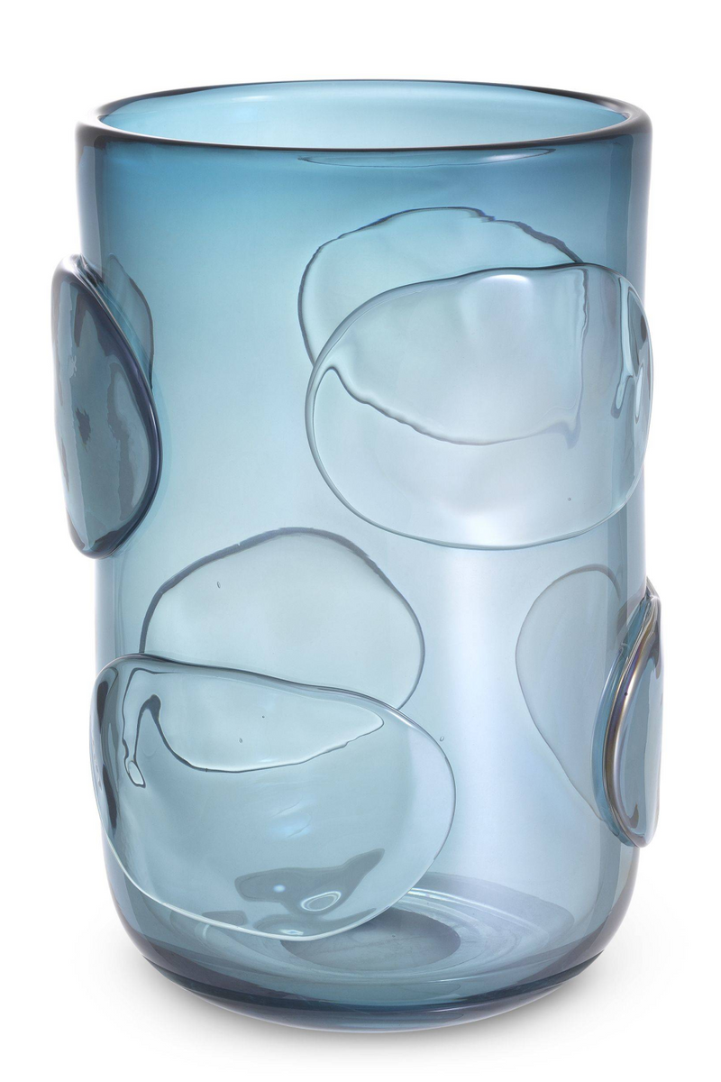 Vase en verre bleu -L- | Eichholtz Valerio | Meubleluxe.fr