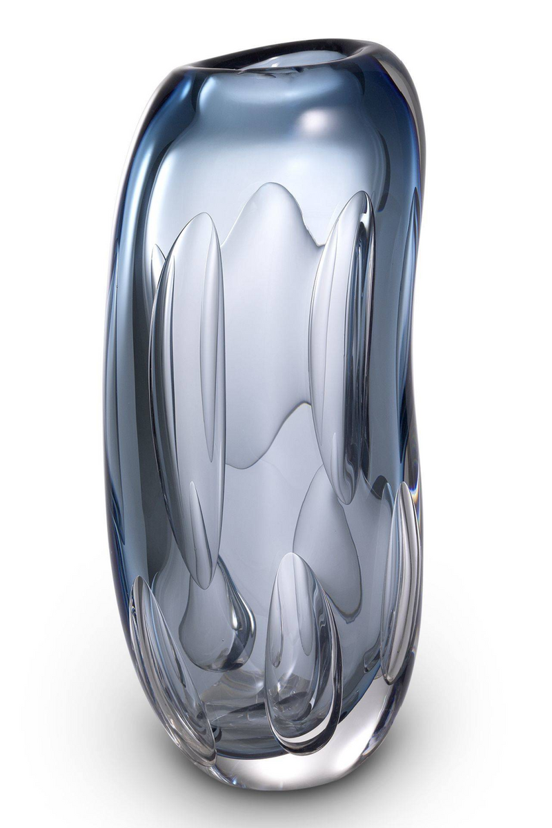 Vase en verre bleu -M- | Eichholtz Sianni | Meubleluxe.fr