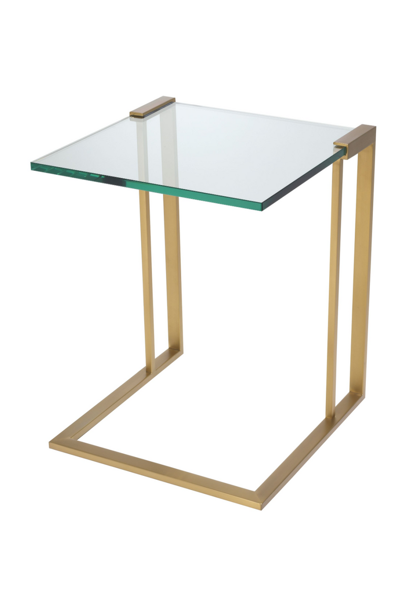 Table d'appoint carrée en laiton | Eichholtz Perry | Meubleluxe.fr