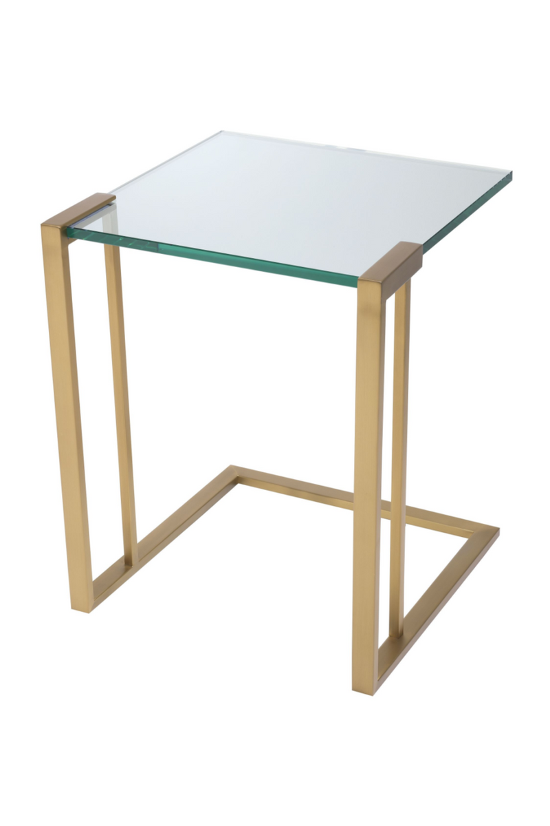 Table d'appoint carrée en laiton | Eichholtz Perry | Meubleluxe.fr