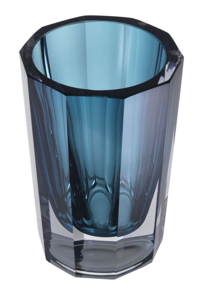 Vase en verre bleu -L- | Eichholtz Chavez | Meubleluxe.fr