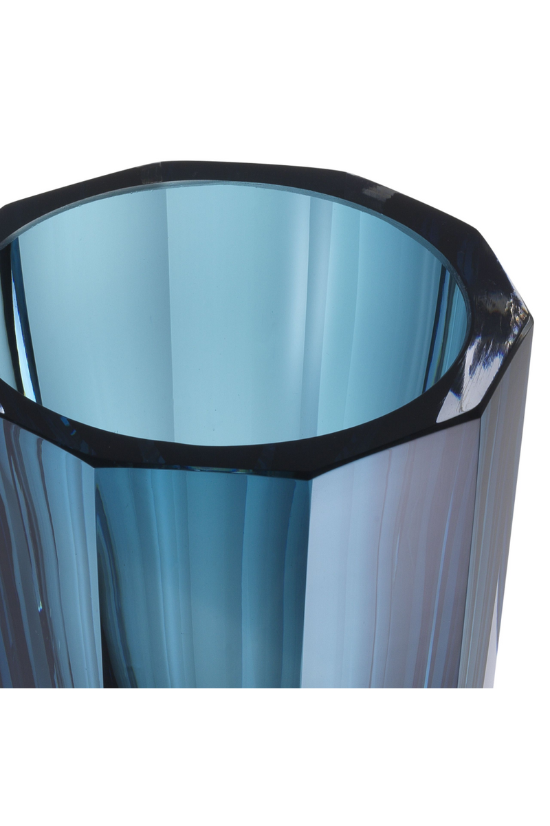 Vase en verre bleu -L- | Eichholtz Chavez | Meubleluxe.fr