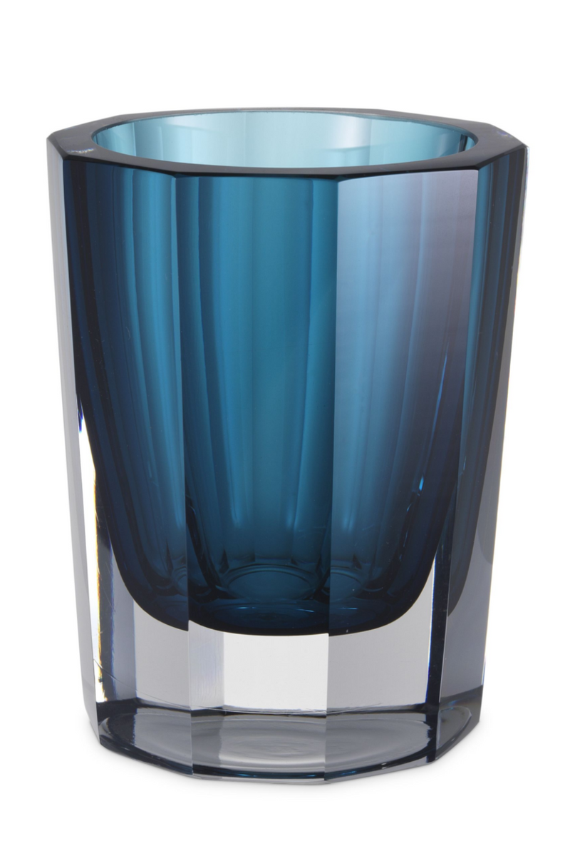 Vase en verre bleu -S- | Eichholtz Chavez | Meubleluxe.fr