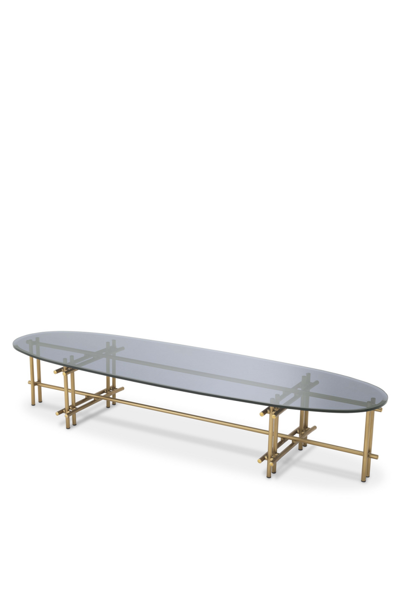 Table basse ovale en laiton | Eichholtz Proximity | Meubleluxe.fr