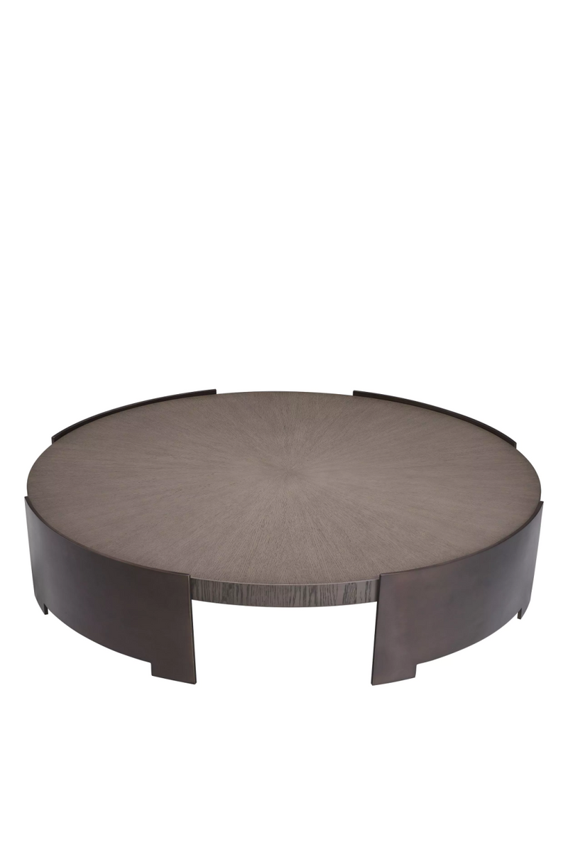 Table basse en bronze et chêne boisé | Eichholtz Quinto | Meubleluxe.fr