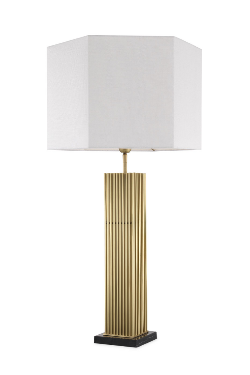 Lampe de table en laiton et marbre noir | Eichholtz Viggo | Meubleluxe.fr