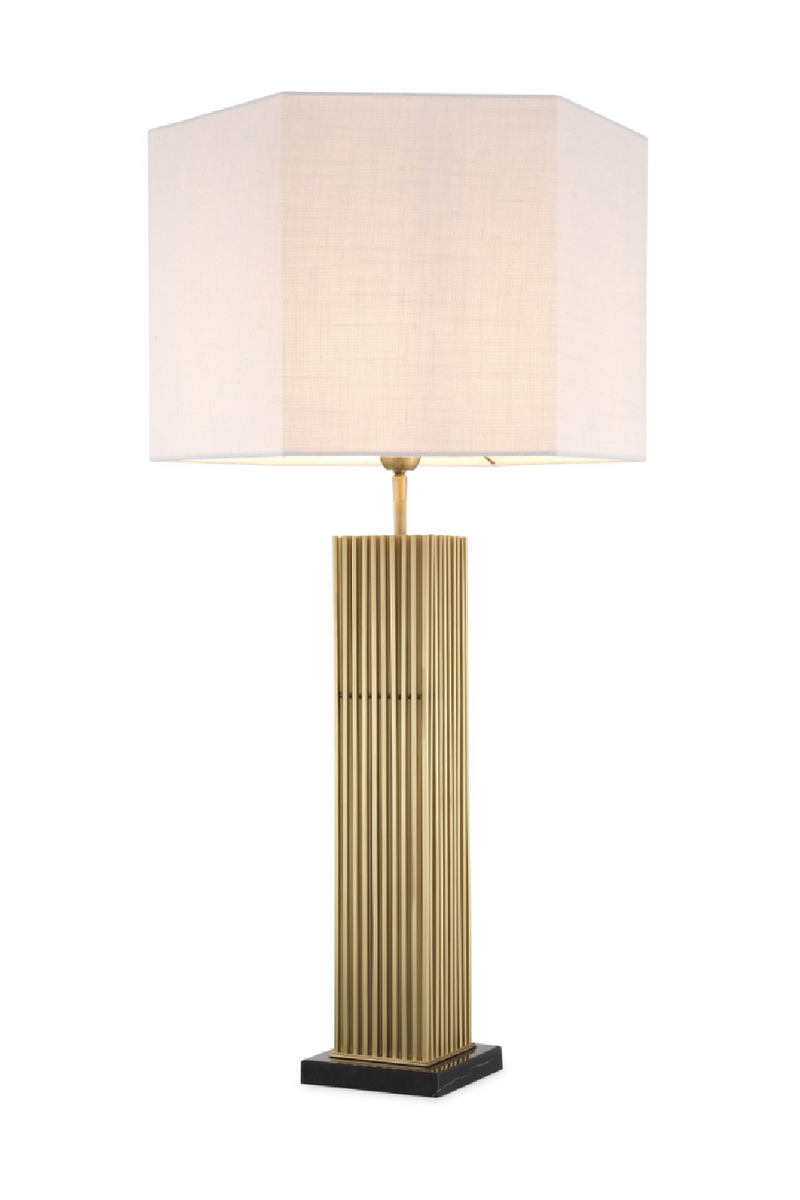 Lampe de table en laiton et marbre noir | Eichholtz Viggo | Meubleluxe.fr