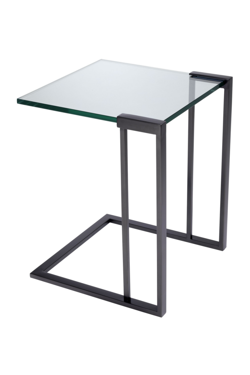 Table d'appoint carrée en bronze | Eichholtz Perry | Meubleluxe.fr