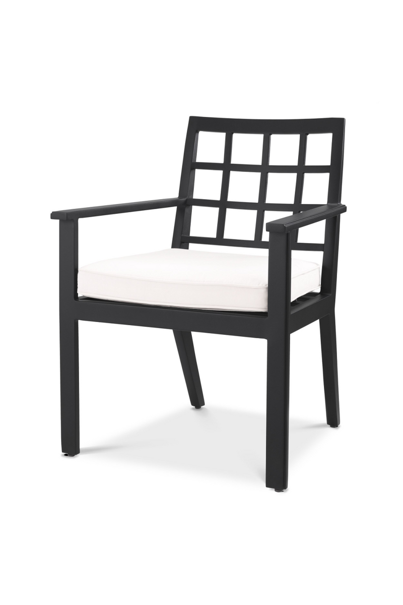 Chaise noire d'extérieur de salle à manger | Eichholtz Cap-Ferrat | Meubleluxe.fr