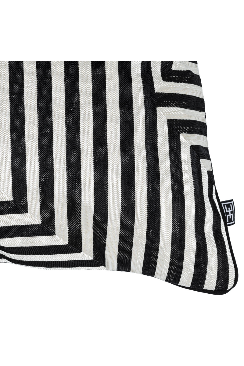 Coussin rectangulaire noir et blanc | Eichholtz Spray | Meubleluxe.fr