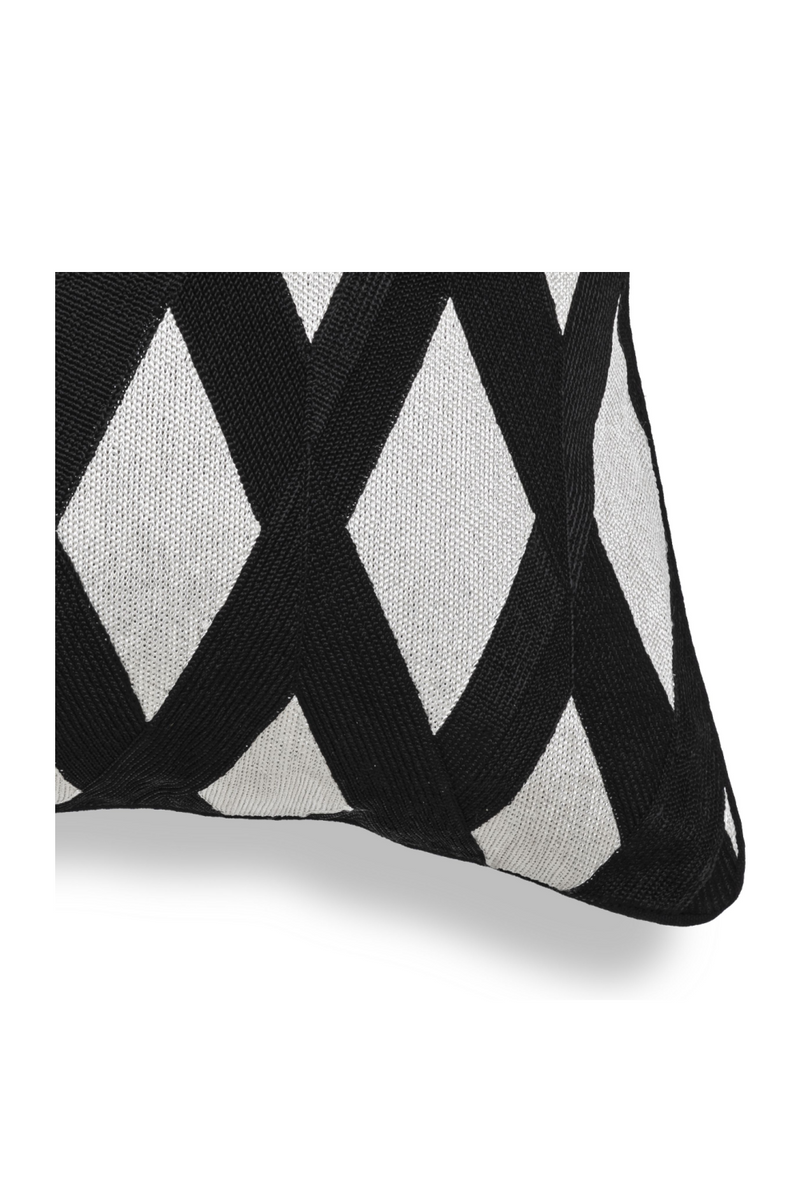 Coussin carré blanc et noir | Eichholtz Splender | Meubleluxe.fr