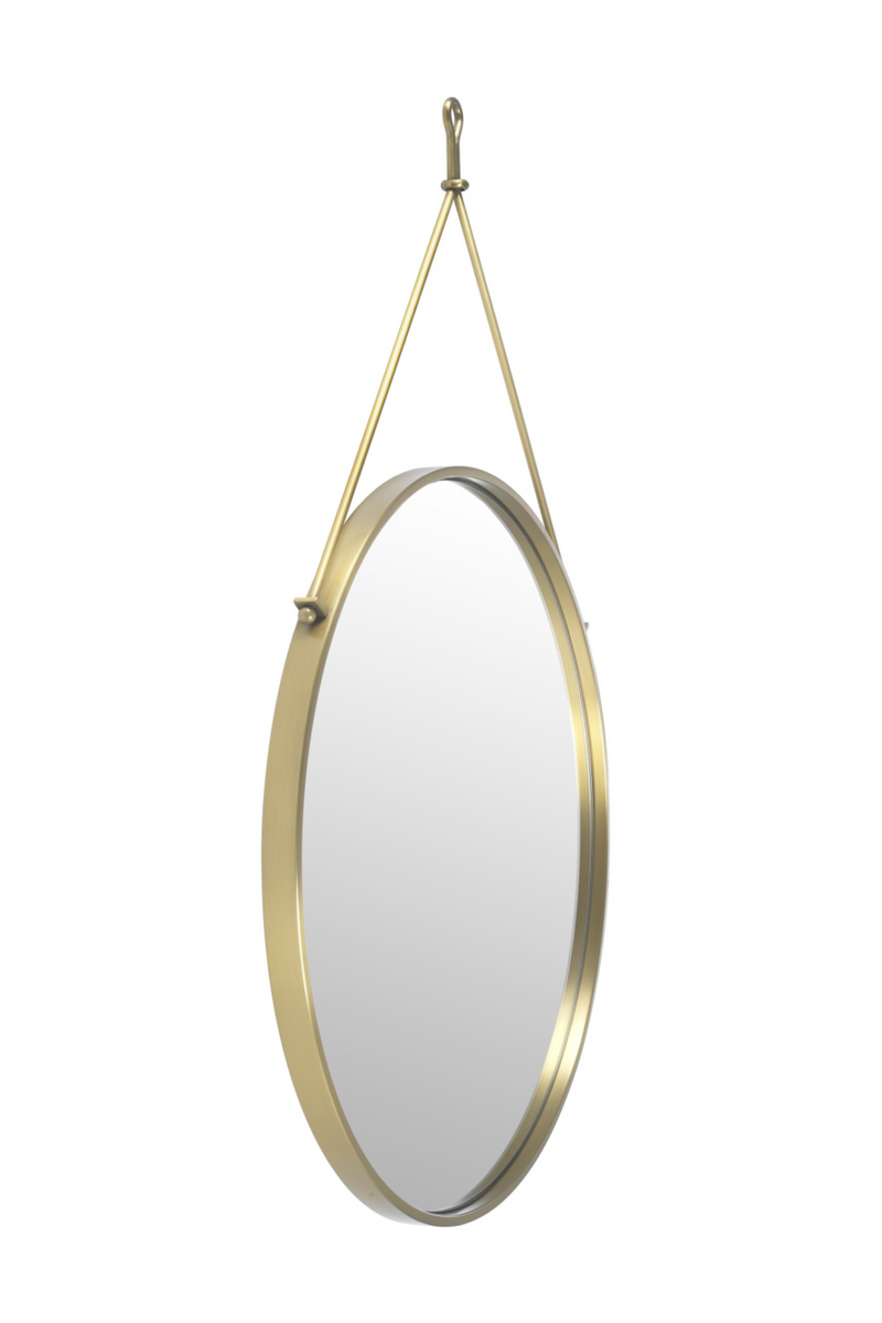 Miroir rond suspendu en laiton | Eichholtz Morongo | Meubleluxe.fr