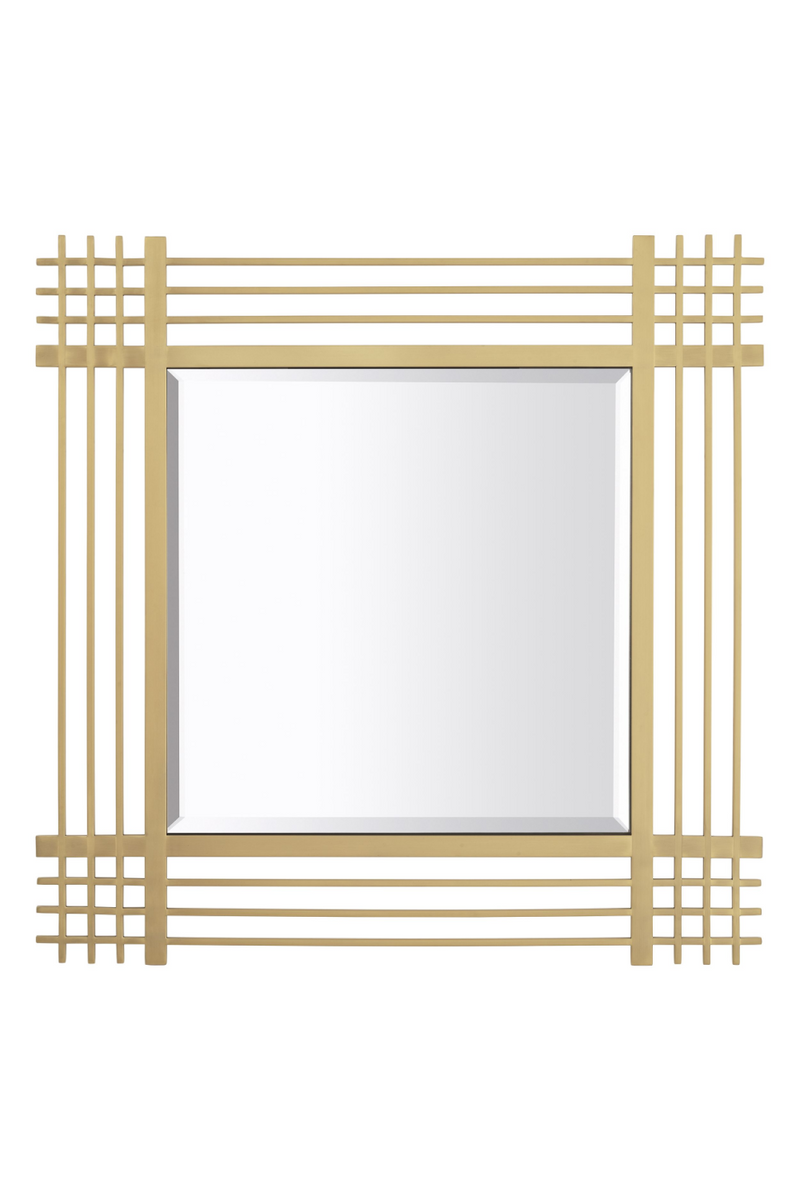 Miroir carré en laiton | Eichholtz Pierce | Meubleluxe.fr