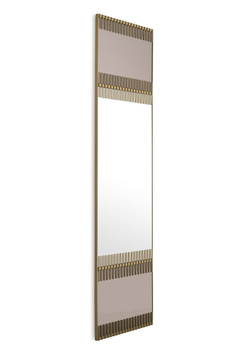 Miroir rectangulaire en laiton brossé | Eichholtz Presidio | Meubleluxe.fr