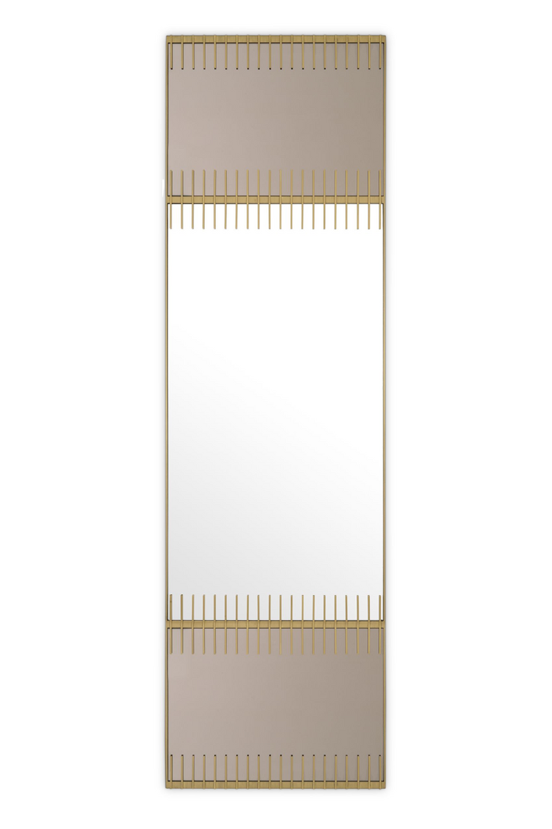 Miroir rectangulaire en laiton brossé | Eichholtz Presidio | Meubleluxe.fr