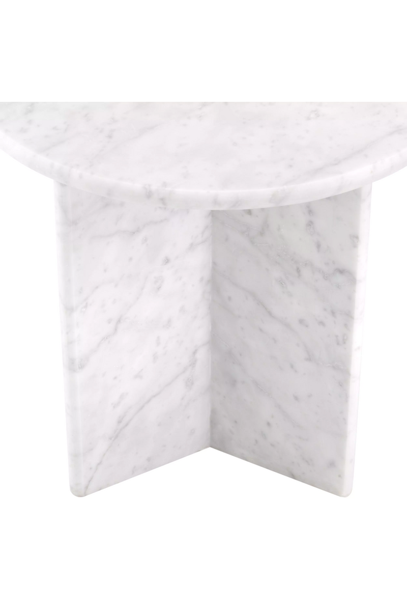 Table d'appoint en marbre blanc | Eichholtz Pontini | Meubleluxe.fr